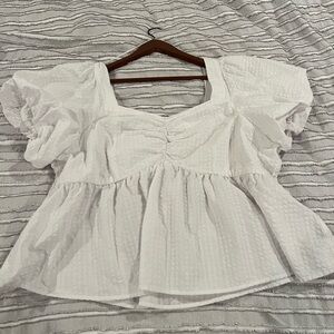 Old Navy white babydoll women’s top